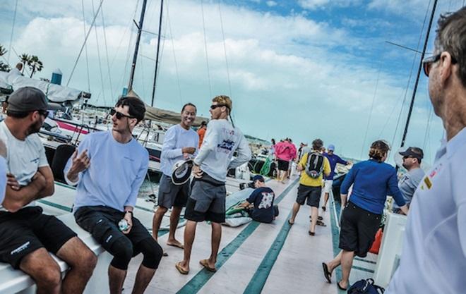Windy 30-knot conditions today kept sailors on the docks in Key West  © Sara Proctor