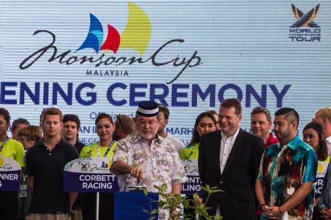 His Royal Highness Sultan Ibrahim Ismail Ibni Almarhum Sultan Iskandar officiating the Monsoon Cup at the Opening Ceremony ©  Robert Hajduk / WMRT