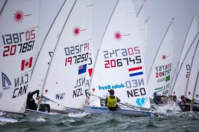 Fleet in action - 2016 ISAF Sailing World Cup Miami &copy; Richard Langdon /Ocean Images http://www.oceanimages.co.uk