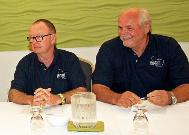 (From left) John Coveney (PRO) and Howard Palmer (Chairman Race Committee) &copy;  Peter Marshall / MGRBR