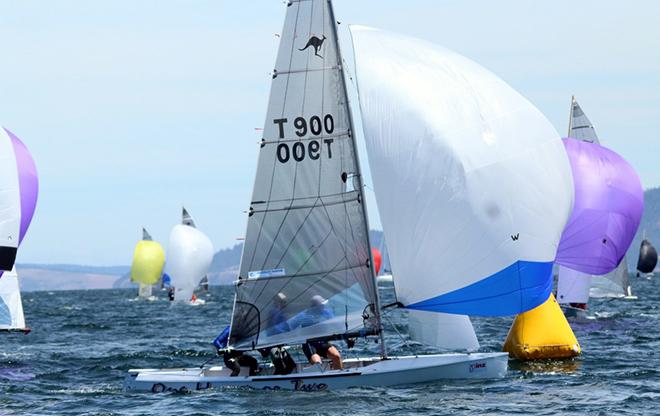 One Hump or Two (Drew Latham) finished third overall in the 73rd Sharpie nationals/ © Angus Calvert