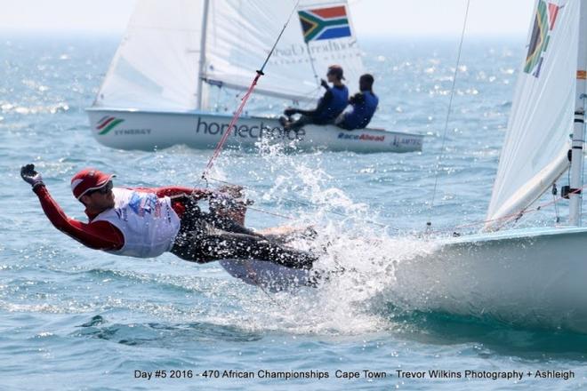 Medal Race at 470 African Championships © Trevor Wilkins