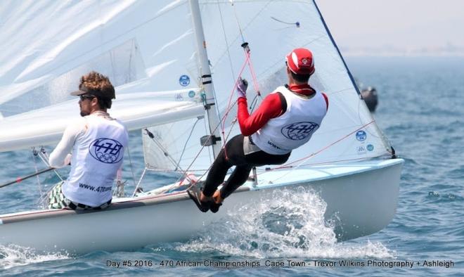 Medal Race at 470 African Championships © Trevor Wilkins
