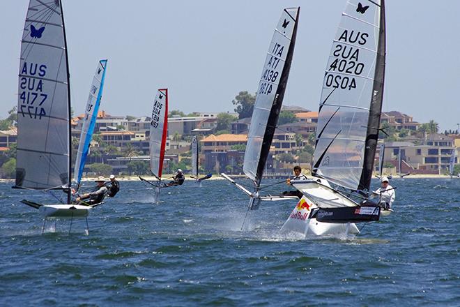 Scow and Moth ©  Rick Steuart / Perth Sailing Photography http://perthsailingphotography.weebly.com/