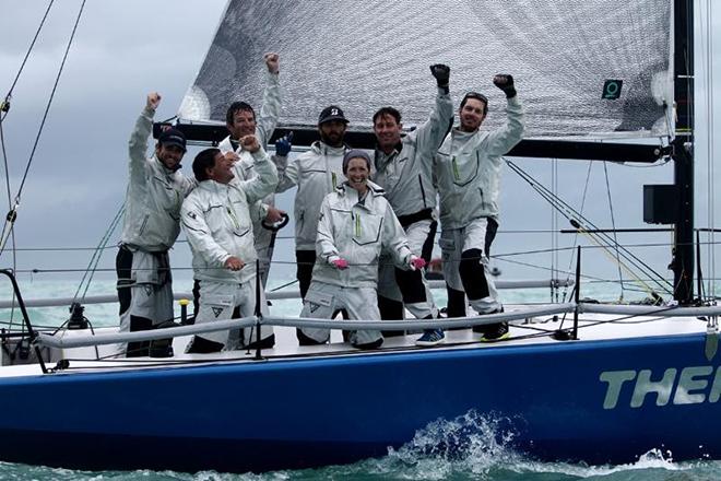 The Themis team celebrates victory in the C&C 30 Class © Max Ranchi, Quantum Key West