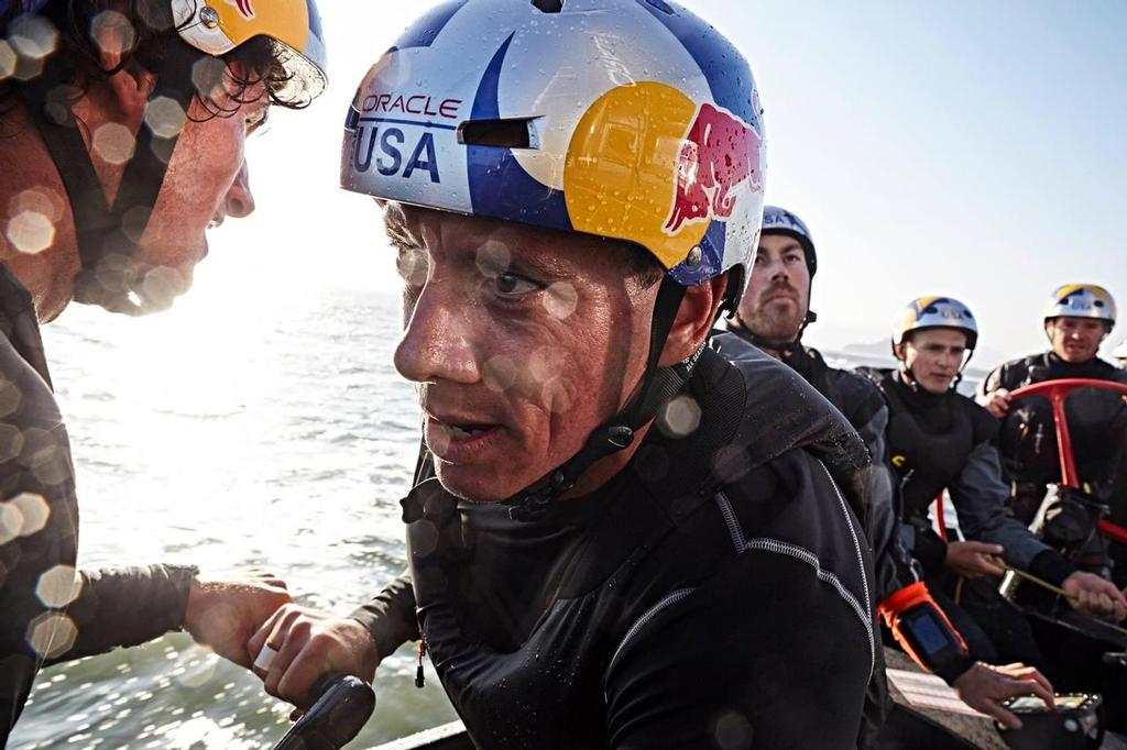 On board the AC45S being used as a test platform fpr the AC50’s © Oracle Team USA media