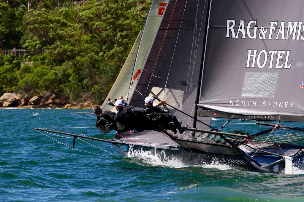 The Rag chases on leg 1 - Australian 18fter Nationals - Race 5 photo copyright Richard Gladwell www.photosport.co.nz taken at  and featuring the  class