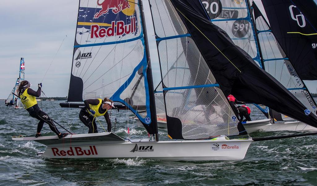 Alex Maloney amd Molly Meech, Gold medal winners, 49erFX, World Sailing Cup 2016 Miami photo copyright Yachting NZ/Sailing Energy http://www.sailingenergy.com/ taken at  and featuring the  class