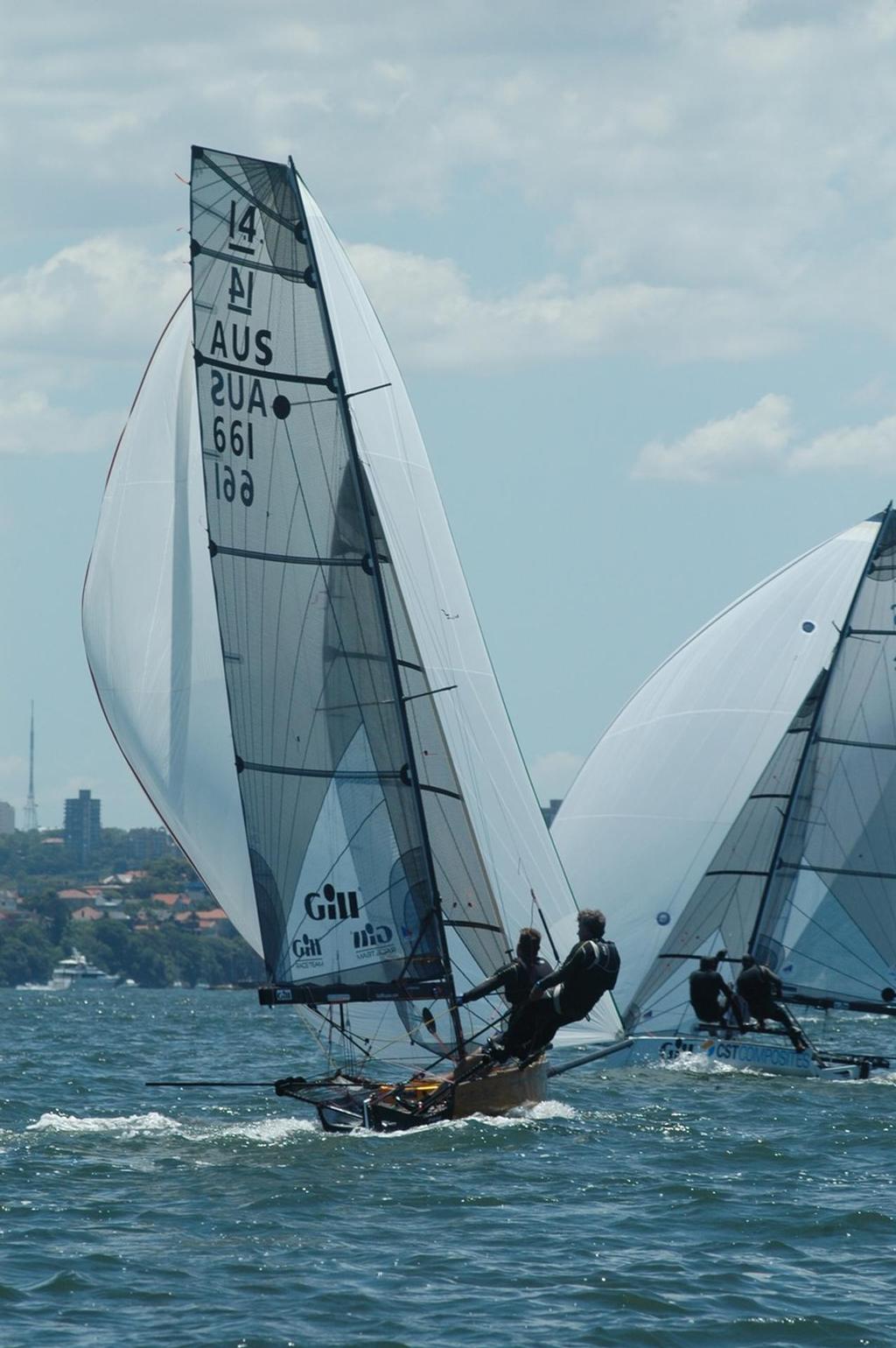 Neil_Patchett_Defending champions Brad Devine and Ian Furlong about to gybe. photo copyright Neil Patchett taken at  and featuring the  class