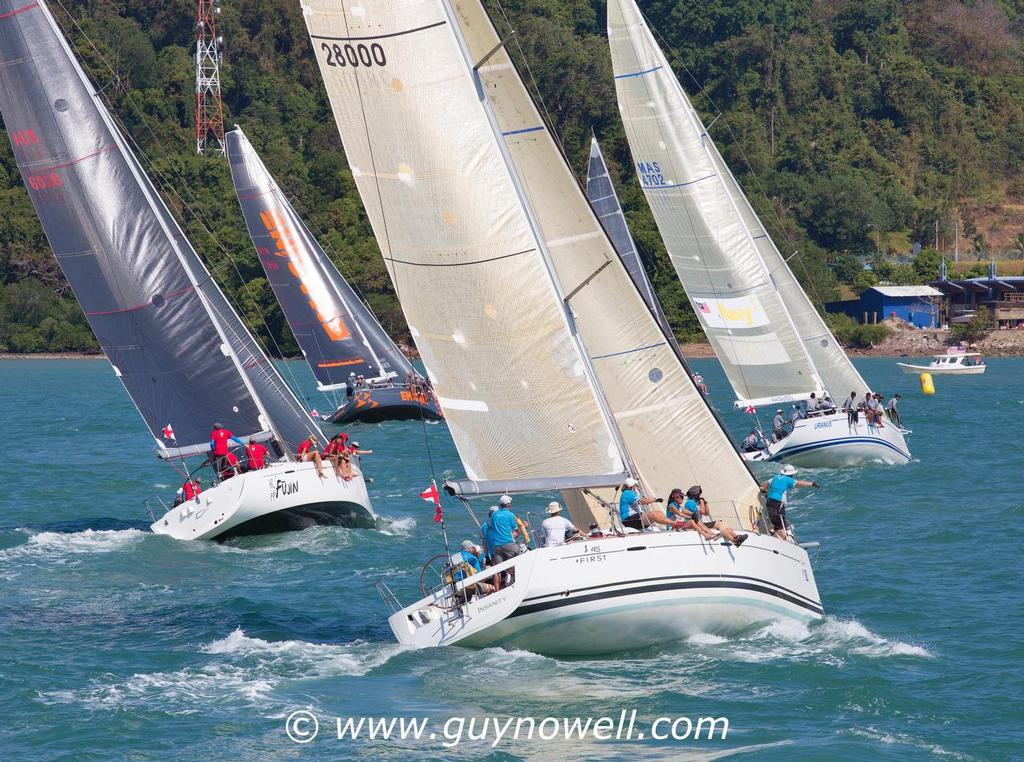IRC 1 start in bright sunshine and sparkling breeze. Royal Langkawi International Regatta 2015. © Guy Nowell http://www.guynowell.com