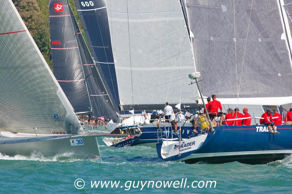 Ulumulu takes the transoms. IRC Racing start. Royal Langkawi International Regatta 2016.  © Guy Nowell http://www.guynowell.com