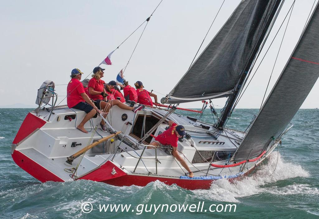 Fargo Ladies with Dad. Royal Langkawi International Regatta 2016. © Guy Nowell http://www.guynowell.com