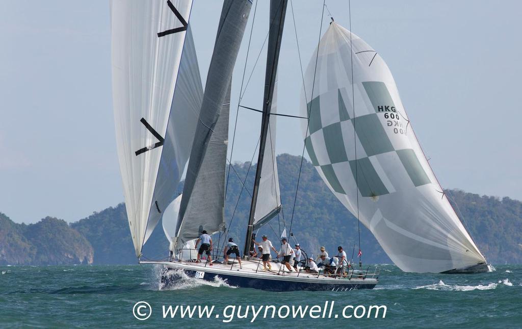 Alive carves into the gybe. Royal Langkawi International Regatta 2016. © Guy Nowell http://www.guynowell.com