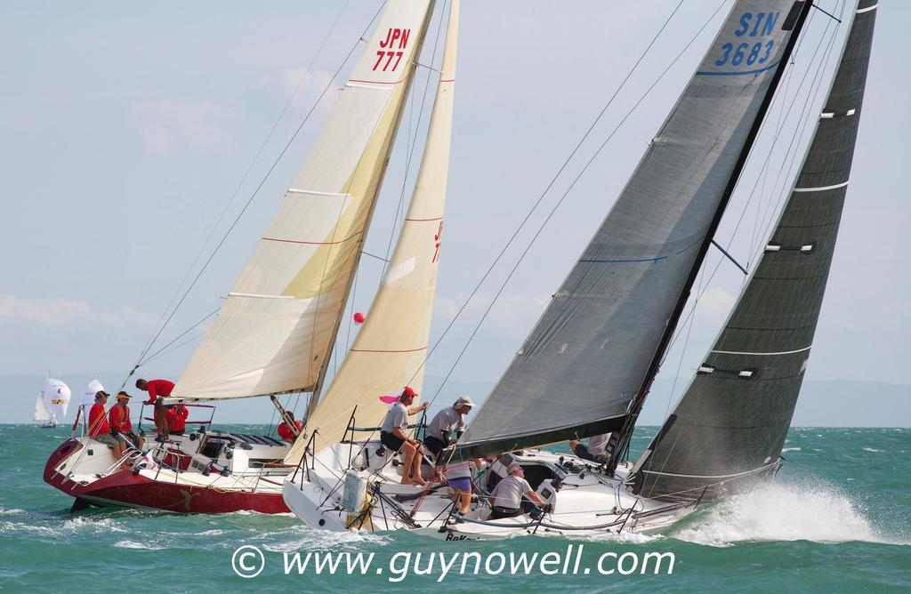 ReKering Dream slips past below Phoenix. Royal Langkawi International Regatta 2016. © Guy Nowell http://www.guynowell.com