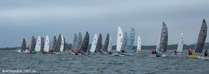 Start of Heat 7- 32nd Impulse Australian Championships, Paynesville photo copyright Marina Hobbs taken at  and featuring the  class
