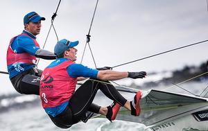 49er duo John Pink-Stuart Bithell photo copyright Richard Langdon/British Sailing Team taken at  and featuring the  class