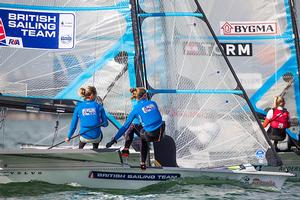 Ben Saxton-Nicola Groves in the Nacra 17 photo copyright Richard Langdon/British Sailing Team taken at  and featuring the  class