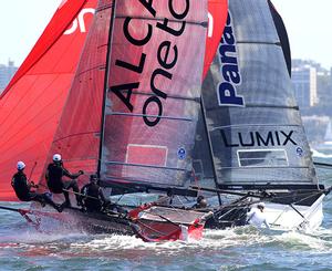 Alcatel One Touch takes Limix wind away on a North East spinnaker run photo copyright Frank Quealey taken at  and featuring the  class