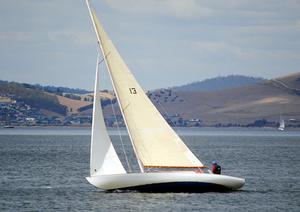 Bronzewing beating to windward on the Derwent yesterday photo copyright  Peter Campbell taken at  and featuring the  class