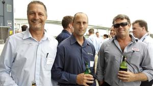 From Left - Andy Stephens (Vetus Maxwell), Wayne Little (Vetus Maxwell), Brad Bell (Penske Power Systems) photo copyright AIMEX  taken at  and featuring the  class