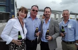 From Left - Sarah Egan (Boatstyle), Denis Maher (BSE), Cameron Bray (Bray Management), Jeremy Spear (Spear Green Design) photo copyright AIMEX  taken at  and featuring the  class