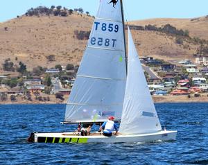 Bonfire, skippered by teenage sailor Ollie Burnell leading the 35 boat fleet in one of this week's races. photo copyright Angus Calvert taken at  and featuring the  class