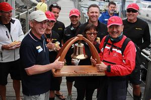 Line honours winning crew Beau Geste photo copyright Stephen Collopy taken at  and featuring the  class