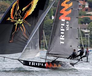 Triple M shows the form which put the team on the podium today and for the overall championship photo copyright Frank Quealey /Australian 18 Footers League http://www.18footers.com.au taken at  and featuring the  class