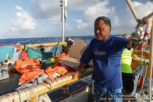 For Captain Kalepa Baybayan, who first sailed on the Hokule'a in 1980, the method pays a beautiful homage to indigenous history. photo copyright Scittie Kanda taken at  and featuring the  class