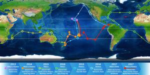 Hokule'a set out from the Hawaiian Islands in 2013 on a mission to circumnavigate the globe without the use of modern navigation instruments. photo copyright Polynesia Voyaging Society taken at  and featuring the  class