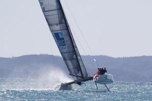 Mad Max shows what sustained speeds well over 20 knots do to water vapour photo copyright Jordana Statham taken at  and featuring the  class