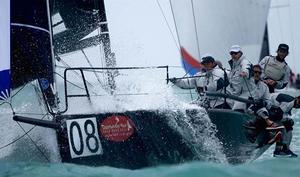 Slamming upwind, but flying downwind today photo copyright Max Ranchi, Quantum Key West taken at  and featuring the  class