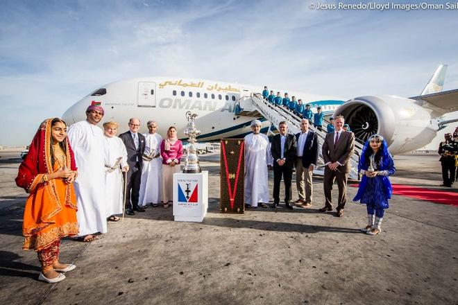 Trophy arrives in Oman - America's Cup 2017 © Jesus Renedo/LIoyd Images/Oman Sail