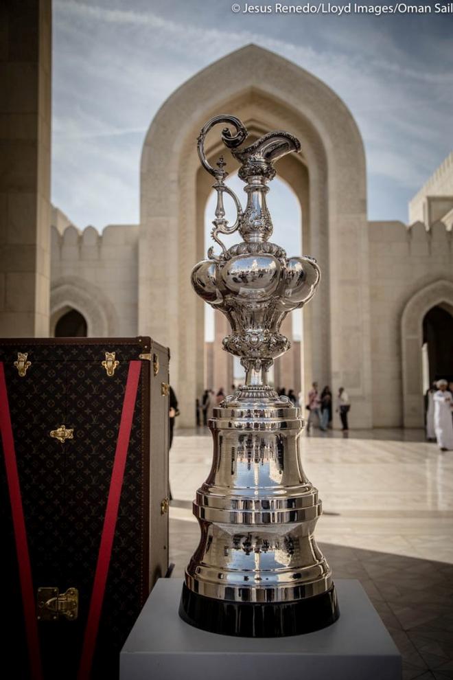 Trophy arrives in Oman - America's Cup 2017 © Jesus Renedo/LIoyd Images/Oman Sail