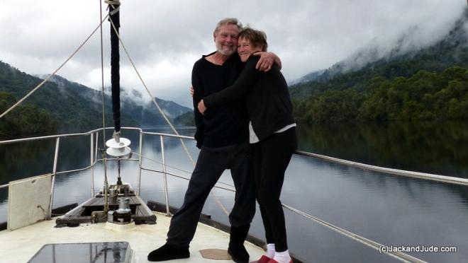 At work up the Gordon River en-route to search for the lost historic Gould Track © Jack and Jude