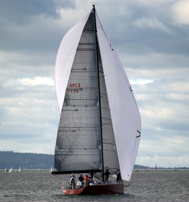 Peter Cretan's Marten 49 Tilt won line honours by 16 seconds from Gary Smith's The Fork in the Road. ©  Peter Campbell