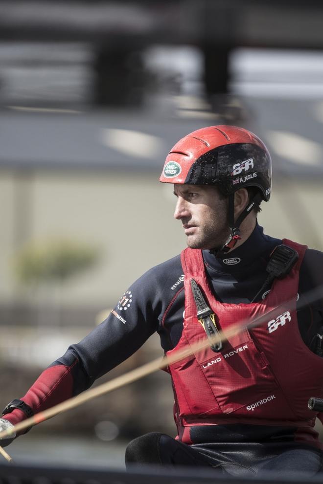 Land Rover BAR Racing Team skippered by Sir Ben Ainslie (GBR) shown here in action on the practise day prior to racing this weekend © Mark Lloyd http://www.lloyd-images.com