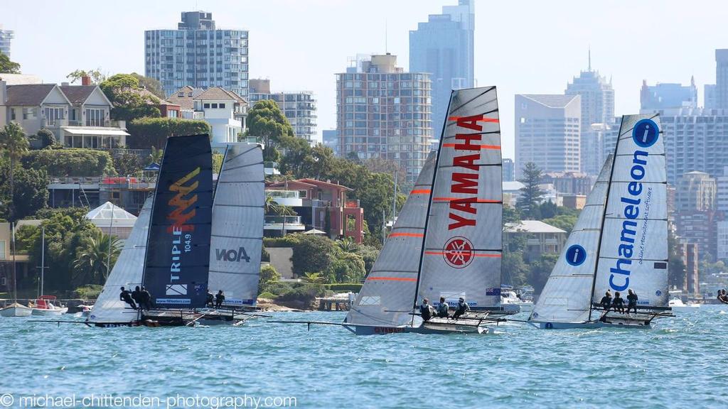 Yamaha was in the tail of the fleet on the secind beat - Race 5 - JJ Giltinan Trophy © Michael Chittenden 