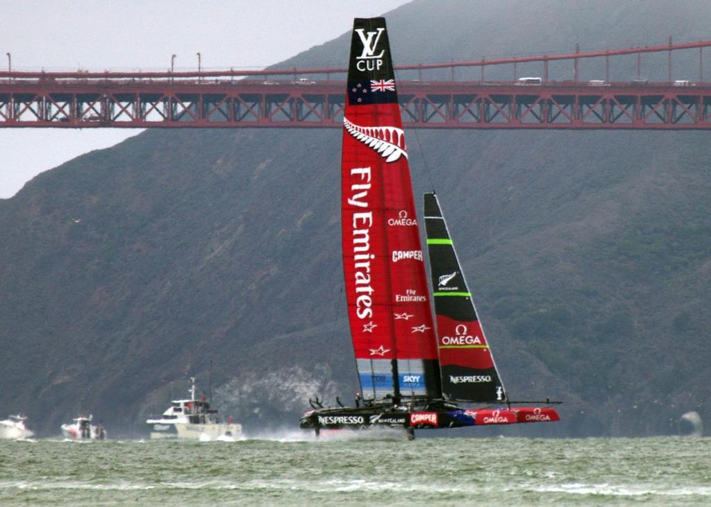 New Zealand is the front runner of the 2017 America's Cup photo copyright Stock Image taken at  and featuring the  class