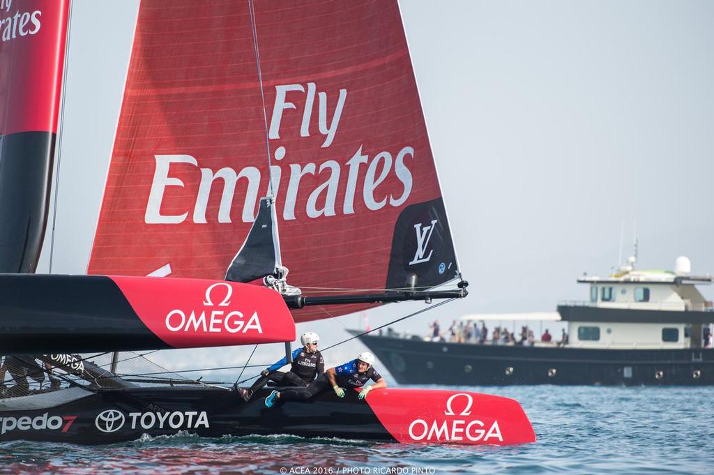Emirates Team NZ got off to a flying start but could not continue their fine form in Races 2 and 3. © ACEA / Ricardo Pinto http://photo.americascup.com/