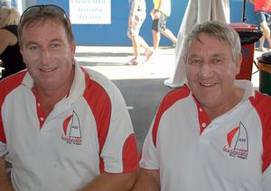 Champion skipper Harold Clark (right) and his son Darren photo copyright  Peter Campbell taken at  and featuring the  class