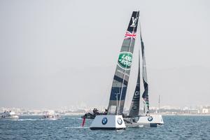 Ben Ainslie charges to the top in Oman - 2016 Louis Vuitton America’s Cup World Series photo copyright Ricardo Pinto http://www.americascup.com taken at  and featuring the  class