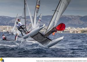 Nacra 17 fleet in action - Trofeo Princesca Sofia 2016, Palma Spain photo copyright  Trofeo S.A.R. Princesa Sofia / Jesus Renedo http://www.trofeoprincesasofia.org/ taken at  and featuring the  class