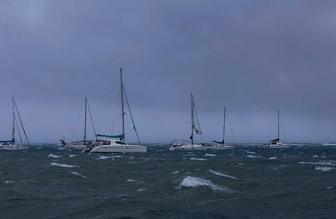 Headsail getting flogged © Annika Thomson