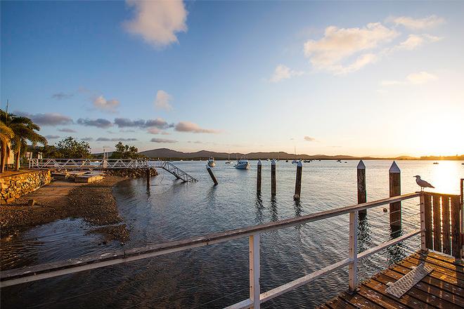 All is calm after the cyclone had removed the pier in the Endeavour River at Cooktown ©  John Curnow