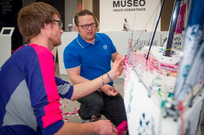 A model boat of Team SCA, made entirely of 100,000 LEGO® pieces ©  Ainhoa Sanchez/Volvo Ocean Race
