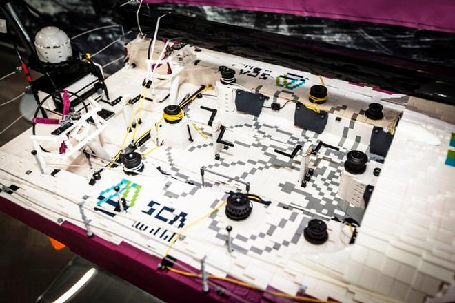 A model boat of Team SCA, made entirely of 100,000 LEGO® pieces ©  Ainhoa Sanchez/Volvo Ocean Race