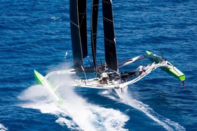 Setting the pace for the 2017 Antigua Bermuda Race: Lloyd Thornburg's American MOD70 Phaedo3 © Richard Langdon / Team Phaedo