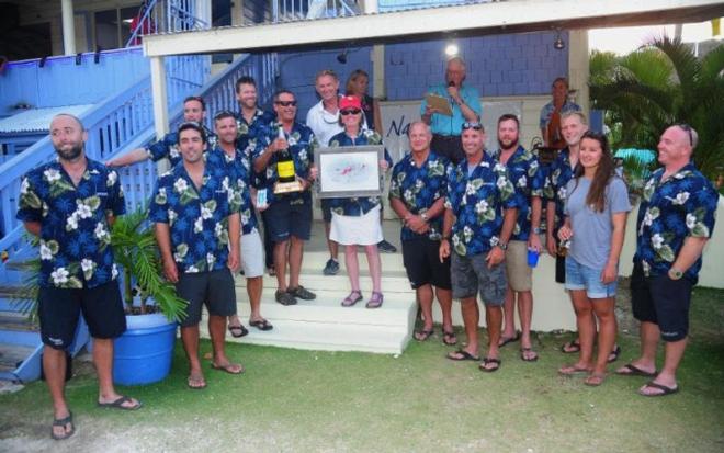 Steve and Heidi Benjamin's TP52 SPOOKIE receiving their awards © Todd VanSickle / BVI Spring Regatta http://www.bvispringregatta.org