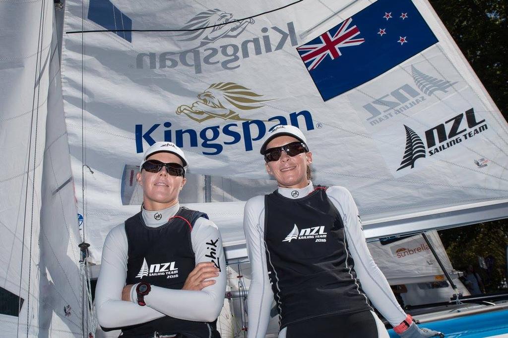 Jo Aleh and Polly Powrie Silver medal - 2016 470 Worlds © SW